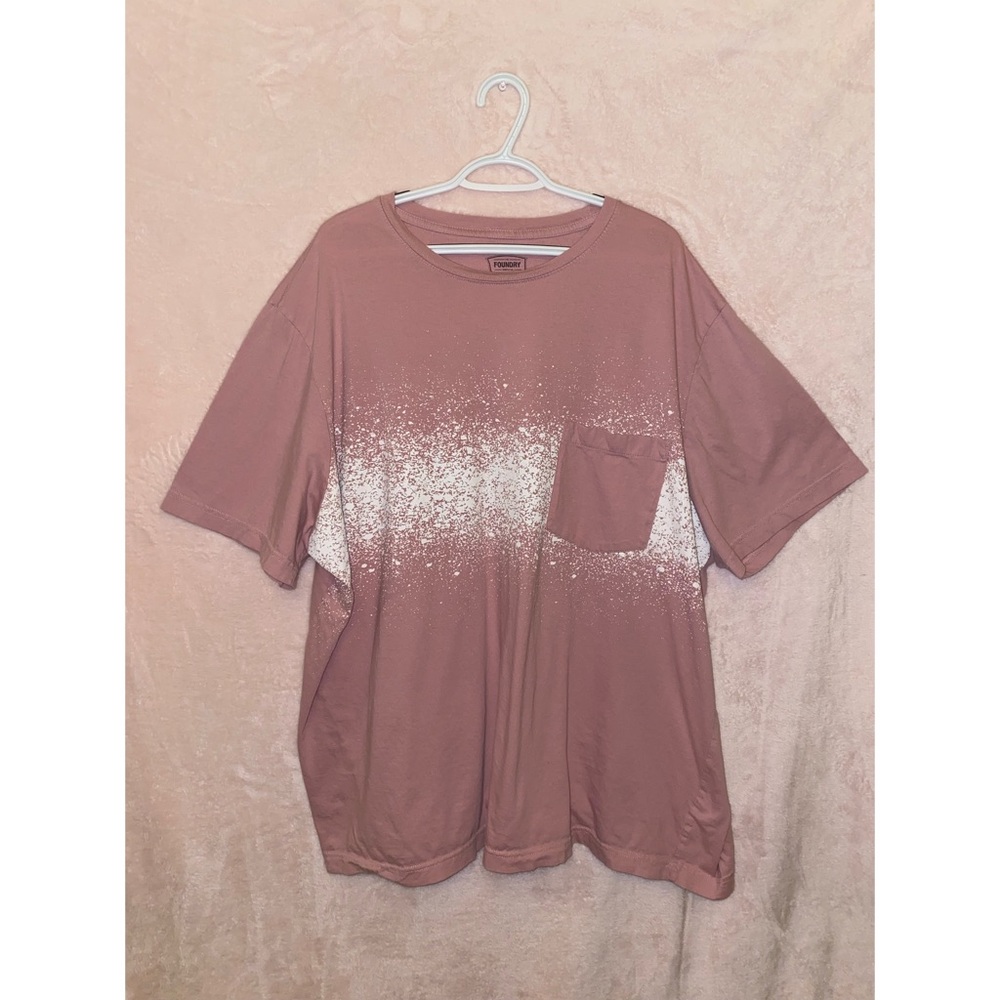 FOUNDRY SUPPLY CO. Men’s Short Sleeve Pink White Splatter T-Shirt